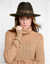 Holland Cooper Ladies Trilby Double Feather Hat