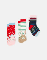Joules Childrens Brilliant Bamboo 3 Pack Socks
