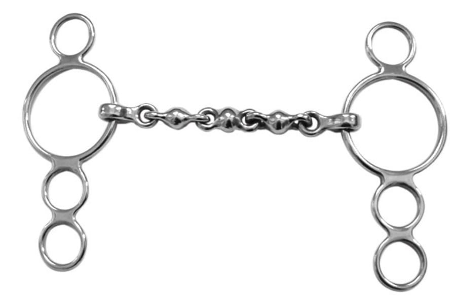 Shires Three Ring Dutch Gag Waterford Mouth Bit