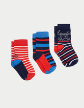 Joules Childrens Eat Feet Brilliant Bamboo Socks 3 Pack