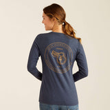 Ariat Ladies Handcrafted T-Shirt in Navy Heather