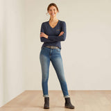 Ariat Ladies Handcrafted T-Shirt in Navy Heather