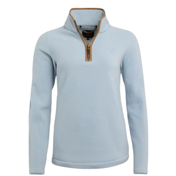 Holland Cooper Country Fleece Quarter Zip in Pale Blue