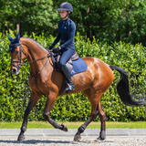 Horse Ridden in Lemieux Close Contact Suede Square in Navy