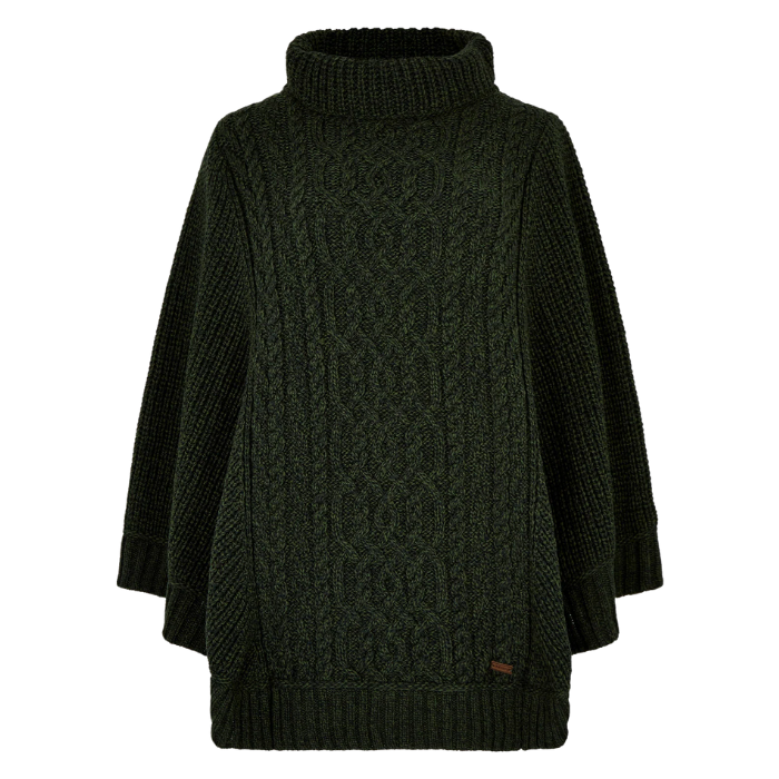Dubarry Ladies Kilronan Merino Poncho in Olive