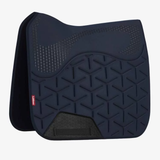 Navy saddle pad on white background
