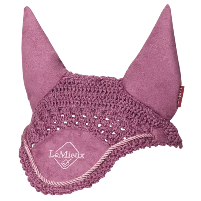 Pink horse hood on white background