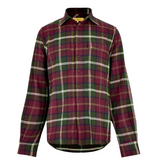 Dubarry Mens Shelbourne Check Flannel Shirt in Ox Blood | Eland Lodge
