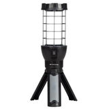 A black VIVI Technology bug trap light with a tripod base, featuring a wire cage body and a power switch on the front.