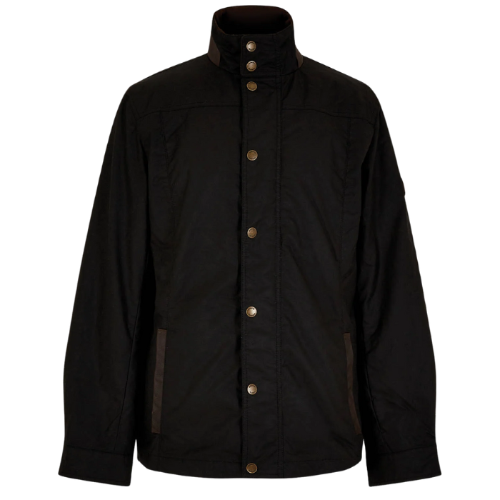Dubarry Mens Carrickfergus Waxed Jacket in Black | Eland Lodge