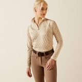 Ariat Ladies Sunstopper 3.0 1/4 Zip Baselayer in Almond Milk