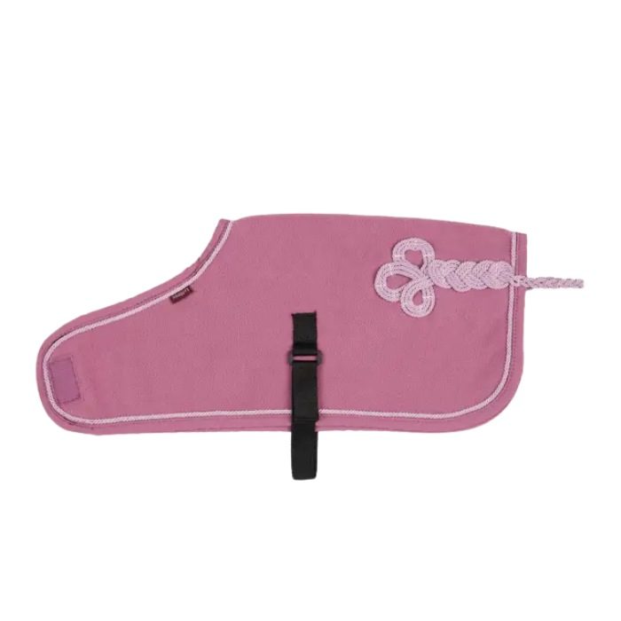 Pink shaped ony rug on white background