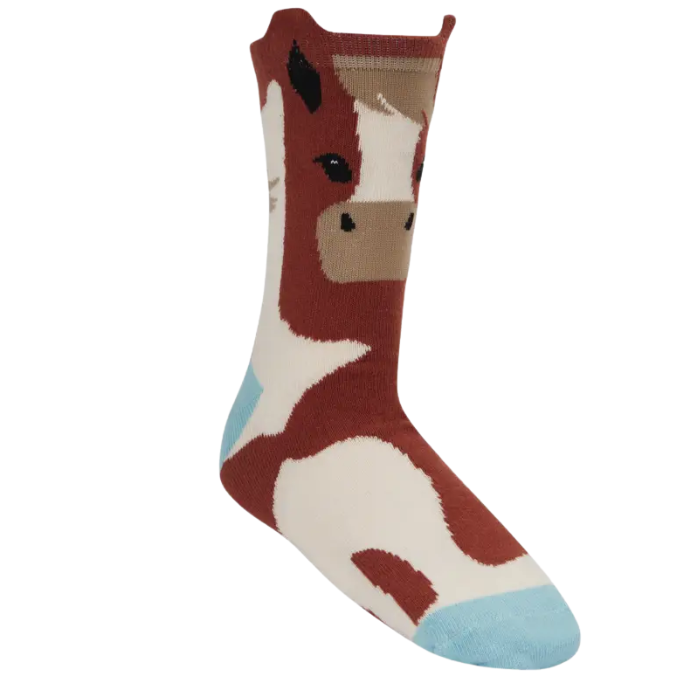 Single pair of socks from LeMieux with Flash horse face