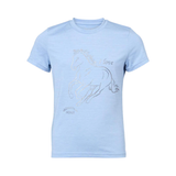 Light blue t shirt on white background