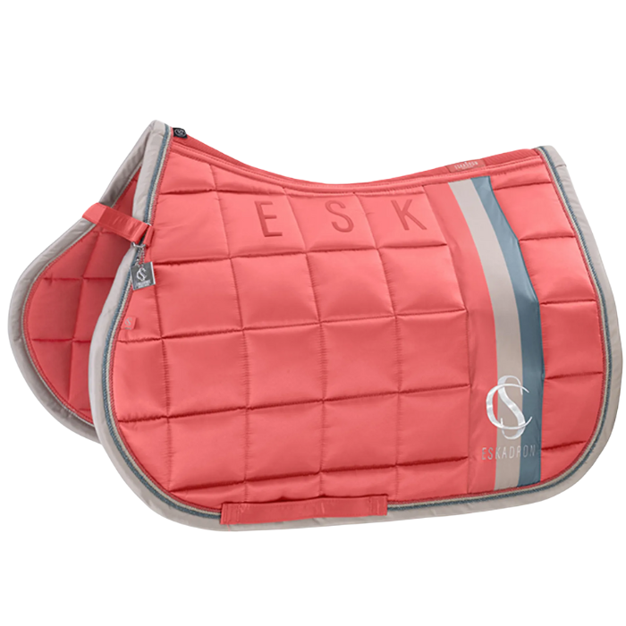 Eskadron Classic Sports Big Square Matt Gloss Saddle Cloth in Coral Blossom