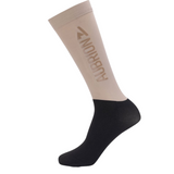 Shires Aubrion React Performance Sock in Sand with Aubrion logo