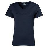 Holland Cooper Ladies Training V-Neck Tee in Ink Navy