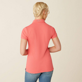 Ariat Womens Prix 3.0 Short Sleeve Polo in Coral Paradise