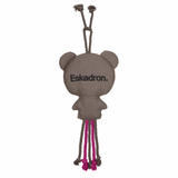 Back of a Panda horse toy with rope attachments and Eskadron branding against a white background. 