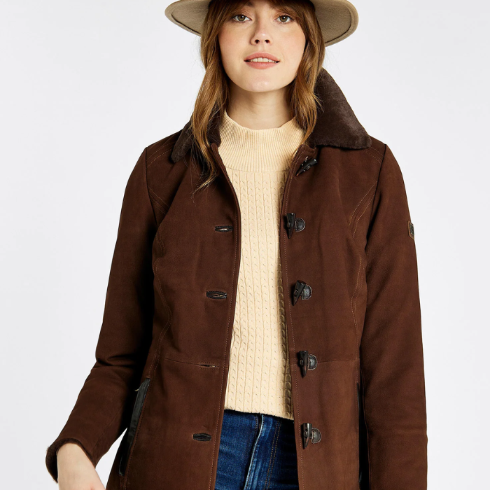 Dubarry Ladies Clarke Leather Jacket in Walnut