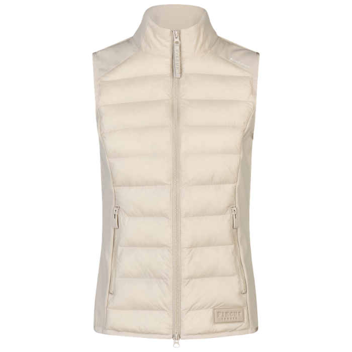 Pale grey gillet on white background