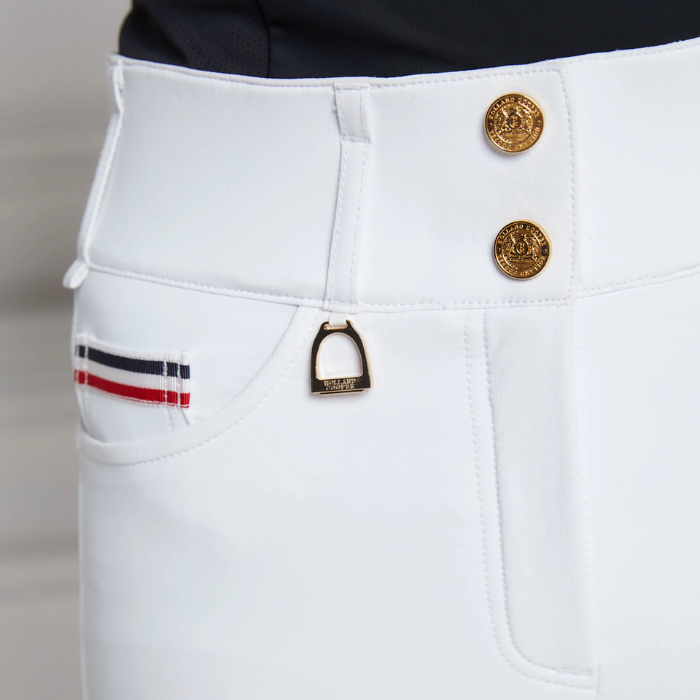 Holland Cooper Ladies Hickstead Breeches in White | Eland Lodge