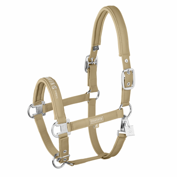 Yellow horse halter on white background