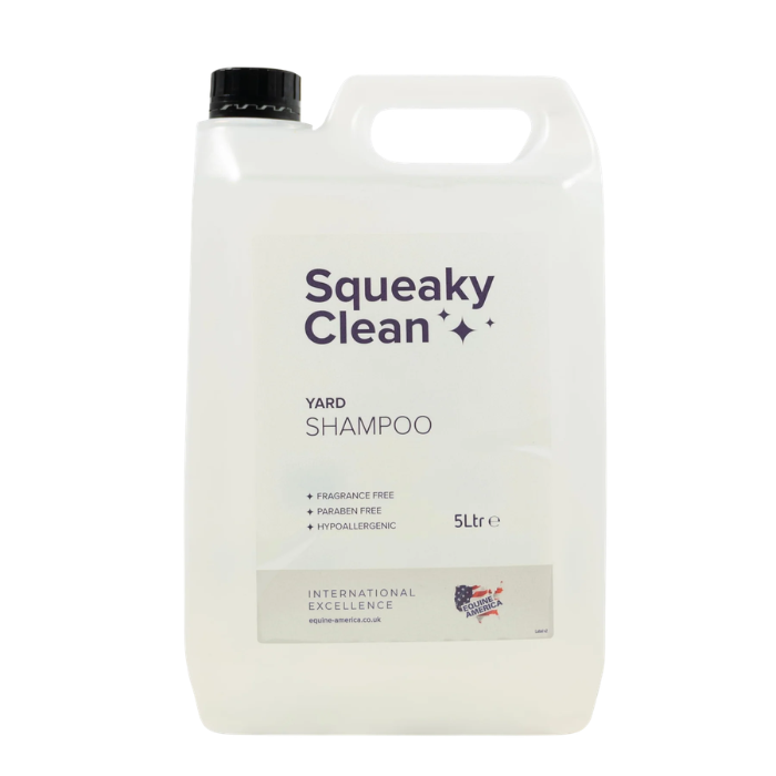 Squeaky Clean yard shampoo container on a white background