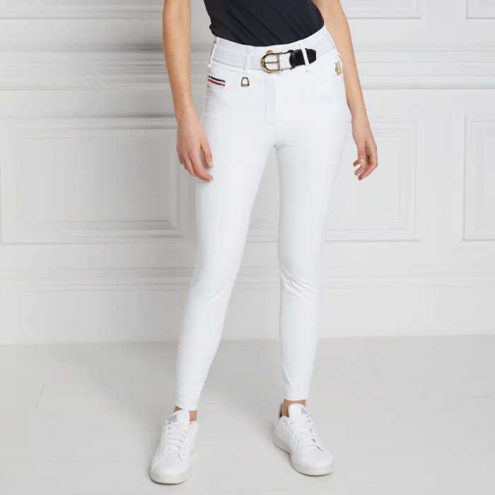 Holland Cooper Ladies Hickstead Breeches in White | Eland Lodge