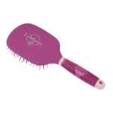 LeMieux AW26 Tangle Tidy Varient Blackberry. A LeMieux hairbrush in a vibrant magenta pink color, featuring a flexible bristle head and a textured grip handle, shown against a plain white background.