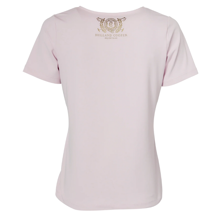 Reverse of the Holland Cooper Ladies Training V-Neck Tee in Blush