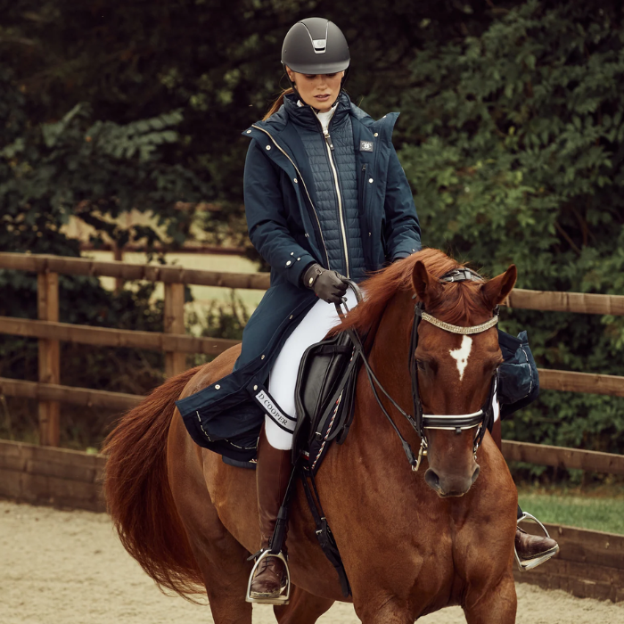 Holland Cooper Ladies Longline Training Coat in Ink Navy | Eland Lodge