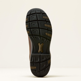 Ariat Ladies Terrain Trek H20 Variant Dark Chocolate. Black sole of a shoe with tread pattern on a white background.
