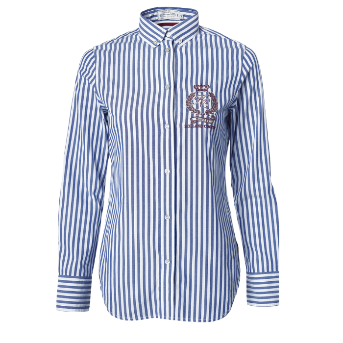 Holland Cooper Classic Button Down Shirt in Navy Stripe