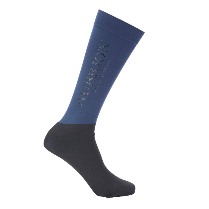 Two-tone sock with 'Alpron' branding on a white background