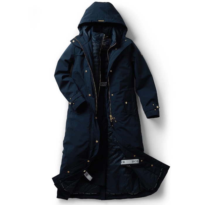 Holland Cooper Ladies Longline Training Coat in Ink Navy | Eland Lodge