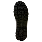 Ariat Ladies Woodstock Insulated Wellies Variant Navy. A top-down view of a black rugged shoe sole with deep lugs and a textured tread pattern, shown against a plain white background.