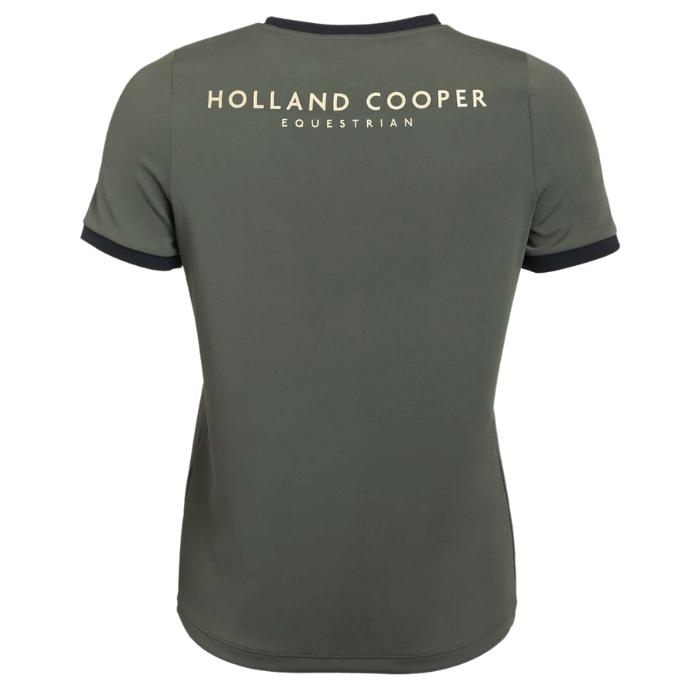 Holland Cooper Chiltern Ringer Tee in Dove Grey