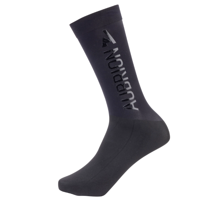 Shires Aubrion React Performance Sock in Shadow with Aubrion logo