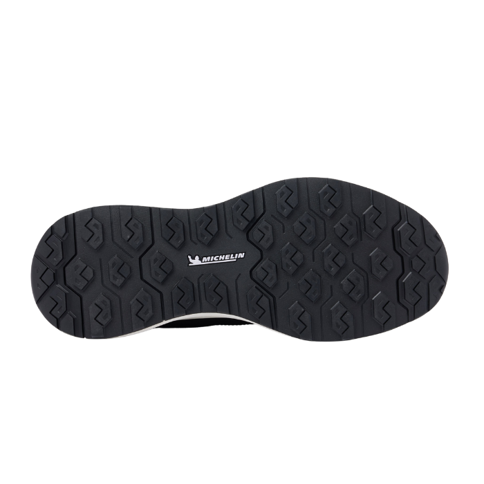 Tread of trainer on white background