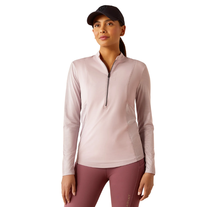 Ariat Ladies Breathe 1/4 Zip Baselayer in Sea Fog