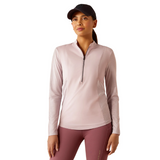 Ariat Ladies Breathe 1/4 Zip Baselayer in Sea Fog