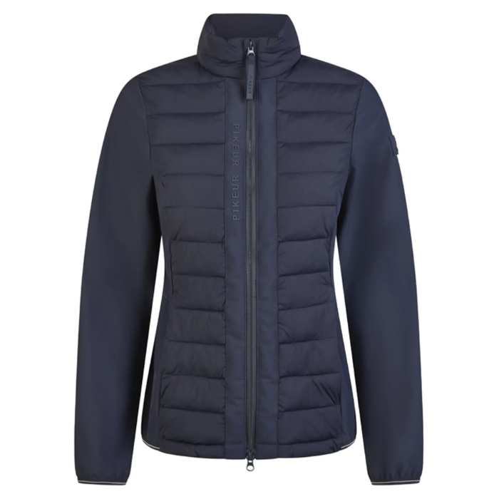 Navy jacket on white background