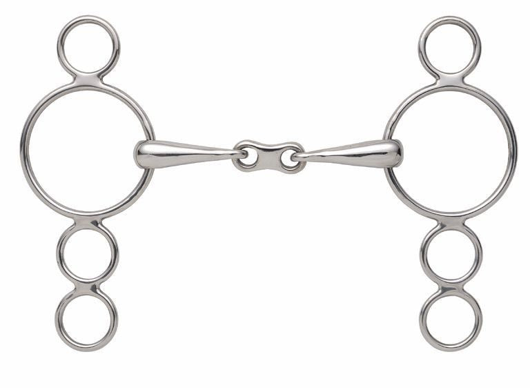 Shires 3 Ring Dutch Gag with French Link