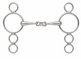 Shires 3 Ring Dutch Gag with French Link