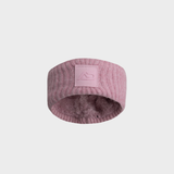 Pink headband with logo on a white background 