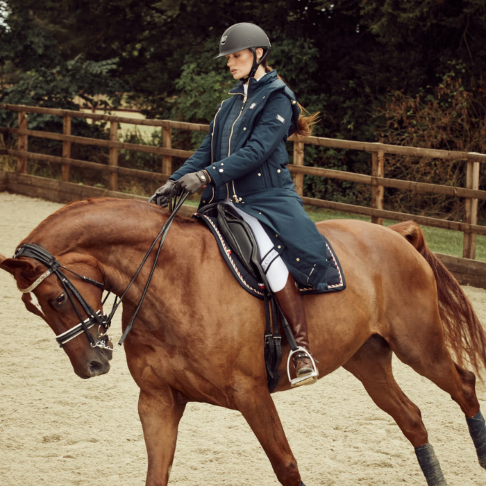 Holland Cooper Ladies Longline Training Coat in Ink Navy | Eland Lodge