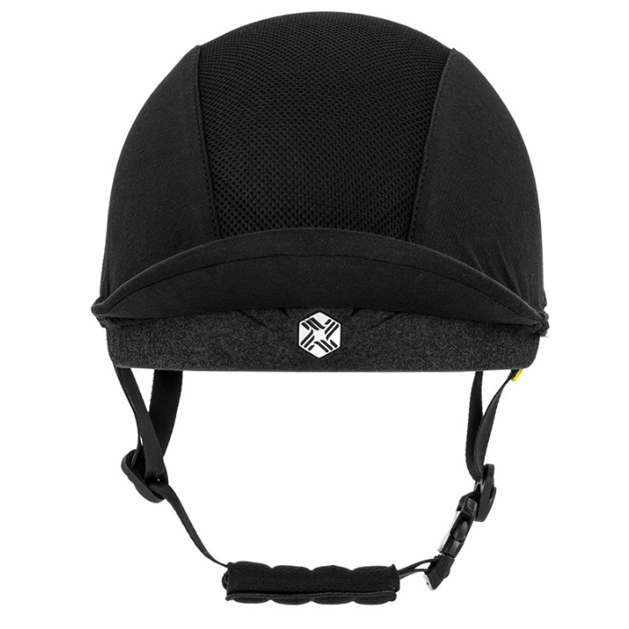 Charles Owen EQx Phoenix Skull Riding Hat with a Black Hat Silk