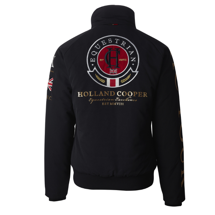 Reverse detail on the Holland Cooper Team HC Jacket in Navy
