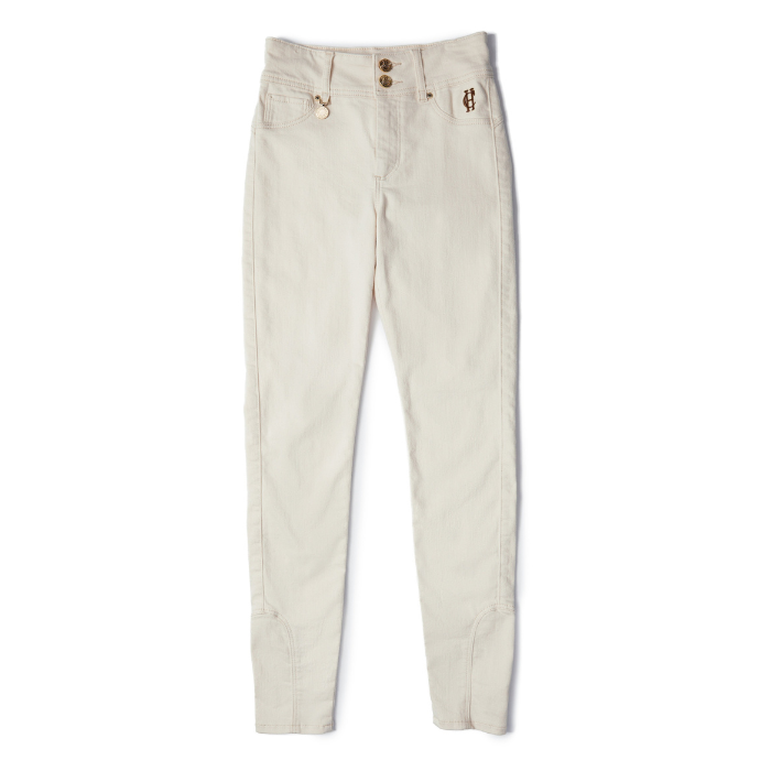 Holland Cooper Jodhpur Jean Variant Oatmeal. Beige pants on a white background